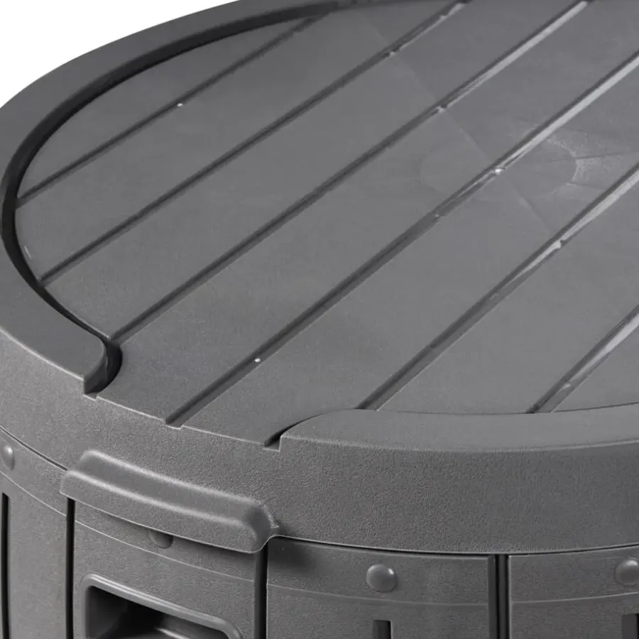 Kussenboxen-Leen Bakker PRINOS - Kussenbox - Grijs - ⌀ 56 cm - Synthetisch materiaal