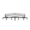 Garden Impressions Prinos loungeset - 4-delig - carbon black - valley sand