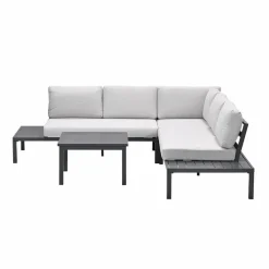 Garden Impressions Prinos loungeset - 4-delig - carbon black - valley sand