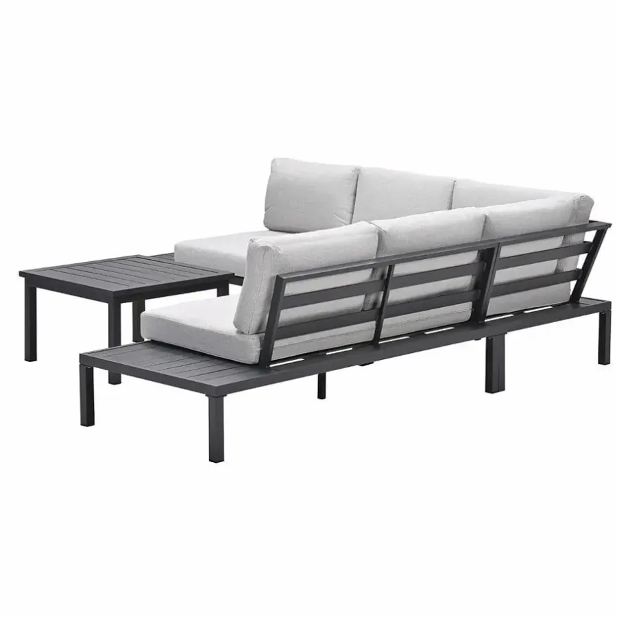 Garden Impressions Prinos loungeset - 4-delig - carbon black - valley sand