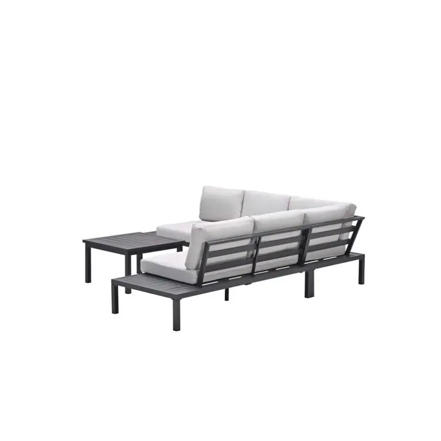 Garden Impressions Prinos loungeset - 4-delig - carbon black - valley sand