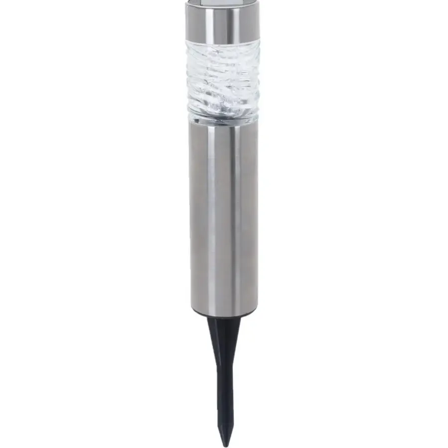 Pro Garden Prikspotje - 4 stuks - solar tuinverlichting - RVS - 39 cm