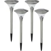 Prikspots|Solar Tuinverlichting-Pro Garden Prikspotje - solar tuinverlichting - RVS - 47 cm