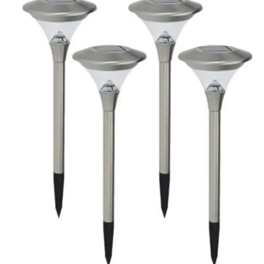 Prikspots|Solar Tuinverlichting-Pro Garden Prikspotje - solar tuinverlichting - RVS - 47 cm