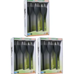 Buitenverlichting|Prikspots-Pro Garden Solar LED lantaarns - 3x st - zwart - 31 cm