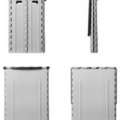 ProPlus Afvalbak met deksel- kunststof - grijs - 25 x 31 x 38 cm