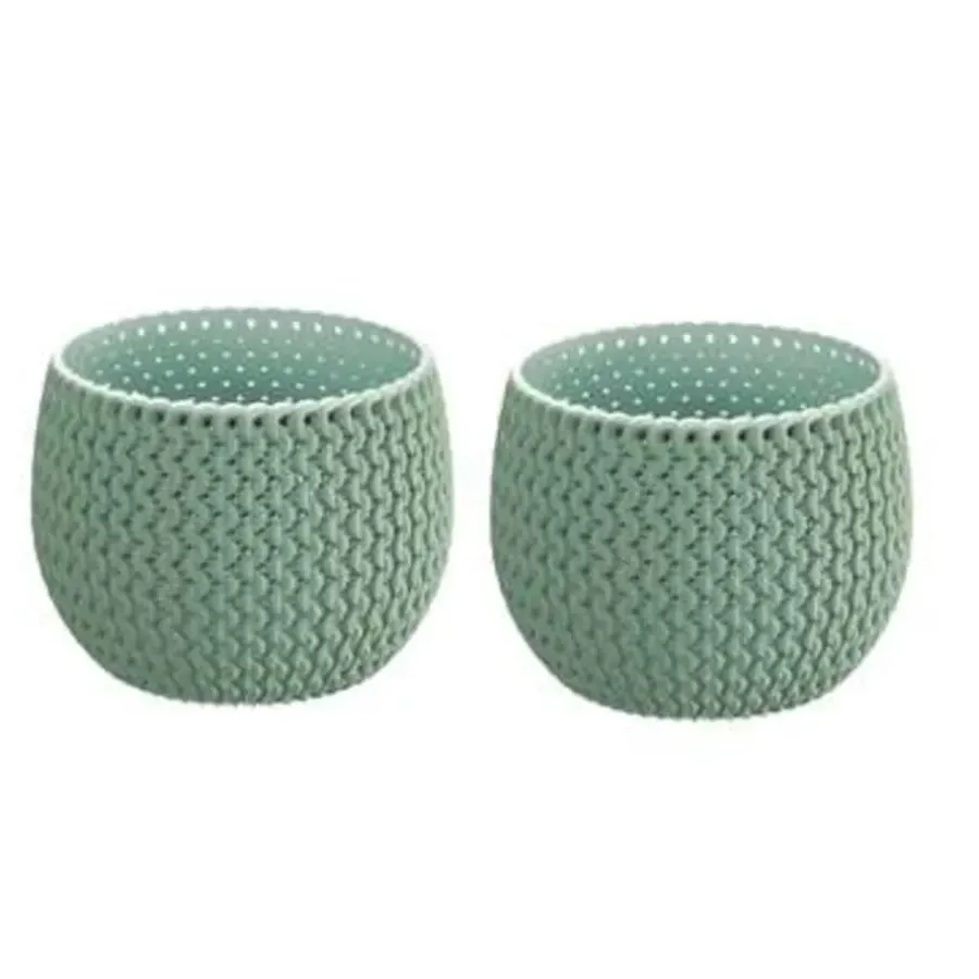 Bloempotten-Prosperplast Bloempot Splofy - mintgroen - kunststof - 18 cm