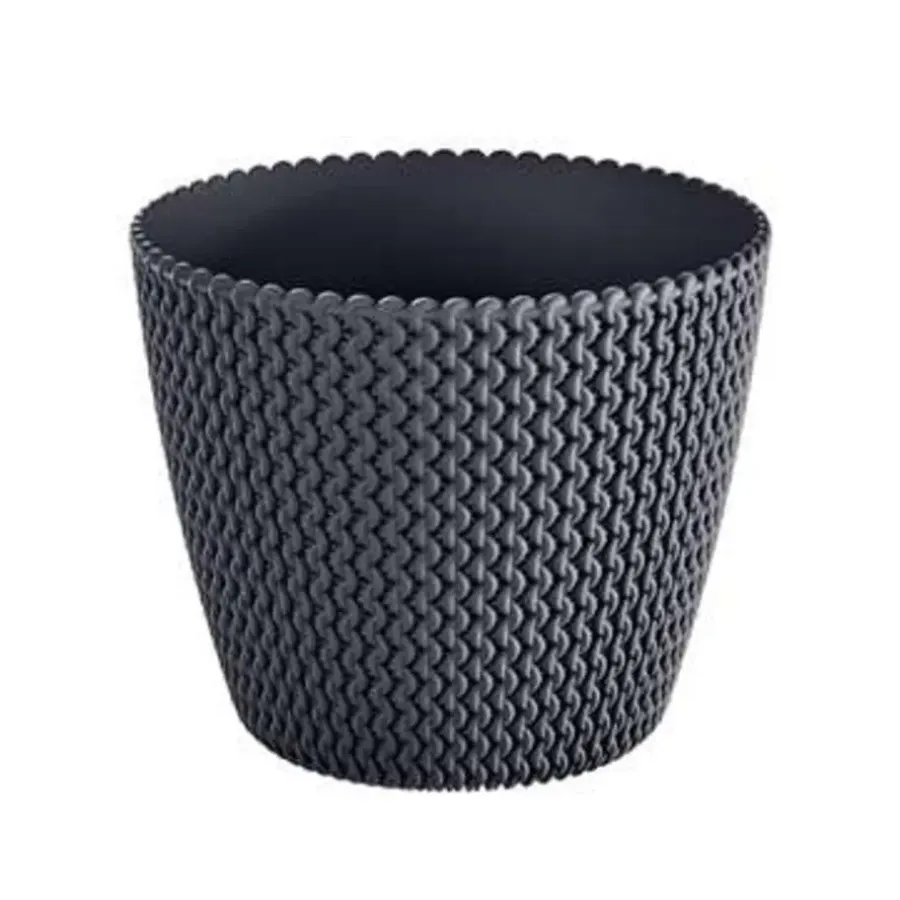 Bloempotten-Prosperplast Bloempot Splofy - antraciet - voor buiten - 40 cm
