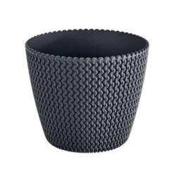 Bloempotten-Prosperplast Bloempot Splofy - antraciet - voor buiten - 40 cm