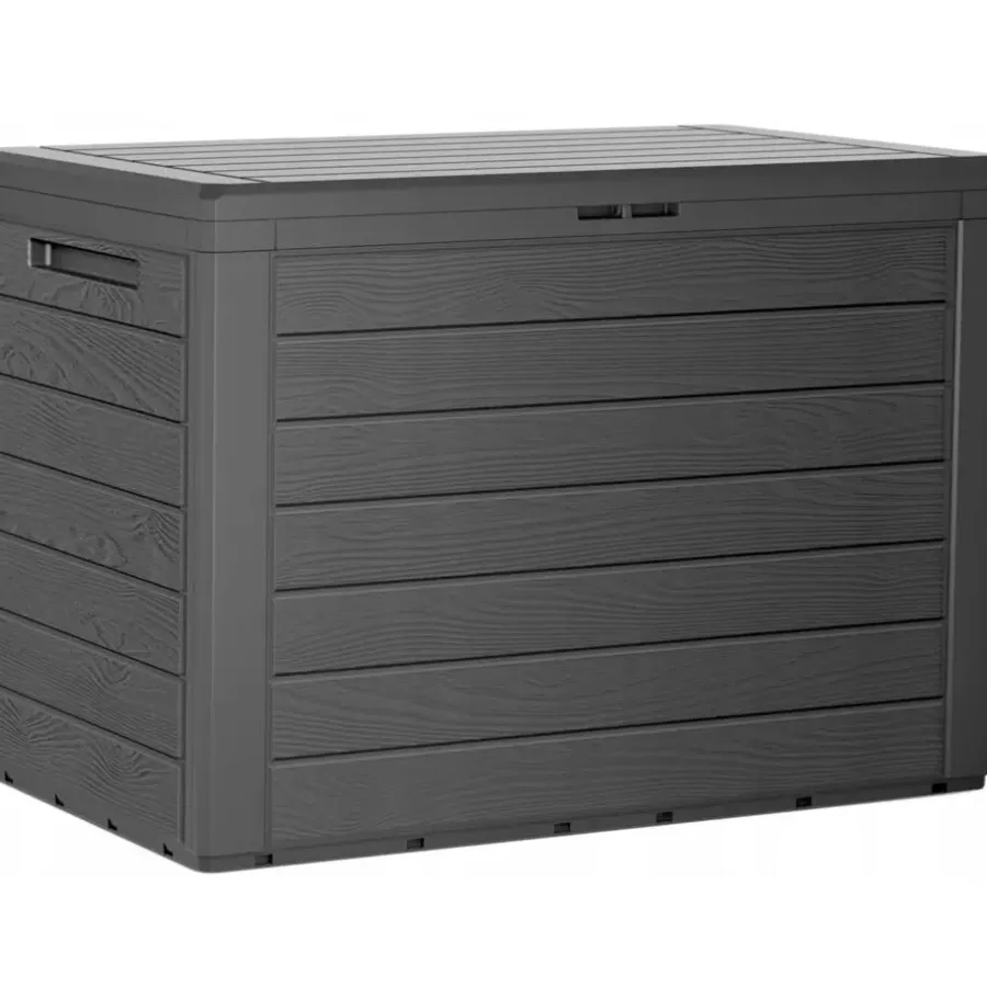 Kussenboxen-Prosperplast Kussenbox - antraciet - hout patroon - 190L