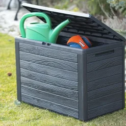 Kussenboxen-Prosperplast Kussenbox - antraciet - hout patroon - 190L