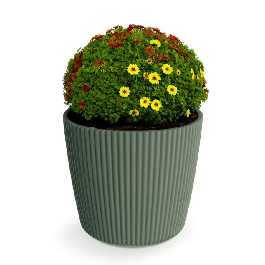Bloempotten-Prosperplast Plantenpot Buckingham - dennen groen - D34 cm