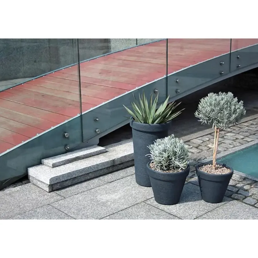 Bloempotten-Prosperplast Plantenpot Classic - antraciet - D58 x H47 cm