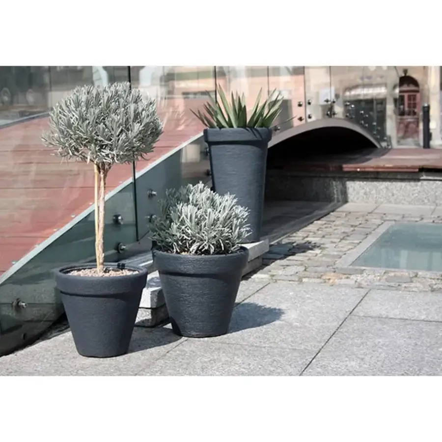 Bloempotten-Prosperplast Plantenpot Classic - antraciet - D58 x H47 cm