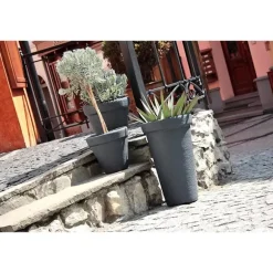 Bloempotten-Prosperplast Plantenpot Classic - antraciet - D58 x H47 cm