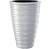 Prosperplast Plantenpot Design Waves - kunststof - wit - D38 cm