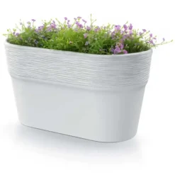 Bloempotten-Prosperplast Plantenpot Windsor - ivoor wit - L28 x B15 x H15 cm