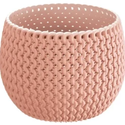 Bloempotten-Prosperplast plantenpot/bloempot - kunststof - zalm roze - D14,5 x H11 cm