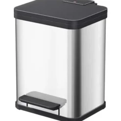 Prullenbakken-Hailo Prullenbak Oko Duo Plus RVS 2x9L M -
