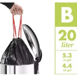Prullenbakken-Hailo Prullenbak Oko Duo Plus RVS 2x9L M -