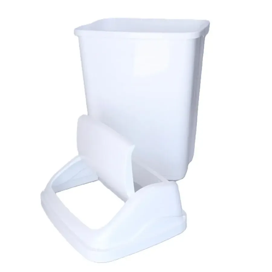 Prullenbakken-Merkloos Prullenbak/afvalbak - 16 liter - kunststof - wit - 35 x 44