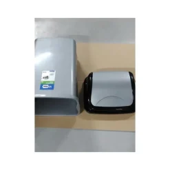 Prullenbakken-Merkloos Prullenbak/afvalbak - 50 liter - kunststof - zilver - 350 x 44