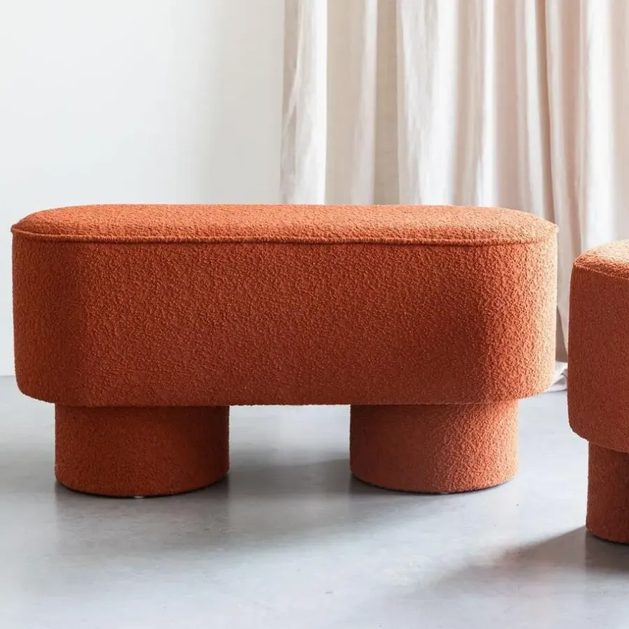 Poefen-Puur - Sylvia Bench - rood/bruin