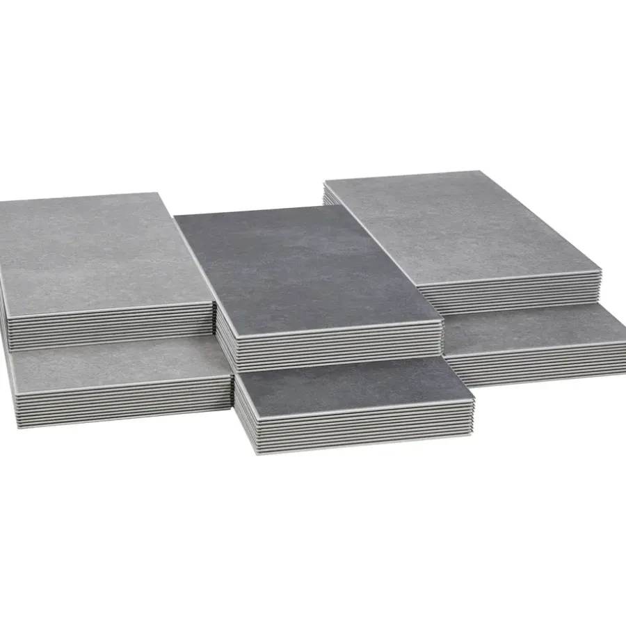 Pvc Vloeren-Leen Bakker PVC vloer Klik Elegance - Concrete Anthracite - 2,253 m2