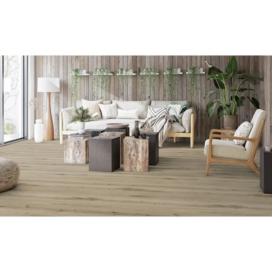 Leen Bakker PVC vloer Klik Essence - Oak Light Grey - 2,17m2
