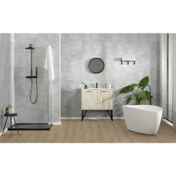 Pvc Vloeren-Leen Bakker PVC vloer Klik Senso - Scandinav Dark - 2,10 m2