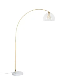 QAZQA booglampen arc goudkleurig e27