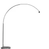 QAZQA booglampen arc zilverkleurig e27
