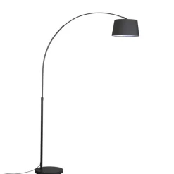 QAZQA booglampen arc zwart e27