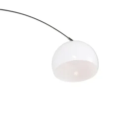 QAZQA booglampen arc-basic zilverkleurig e27