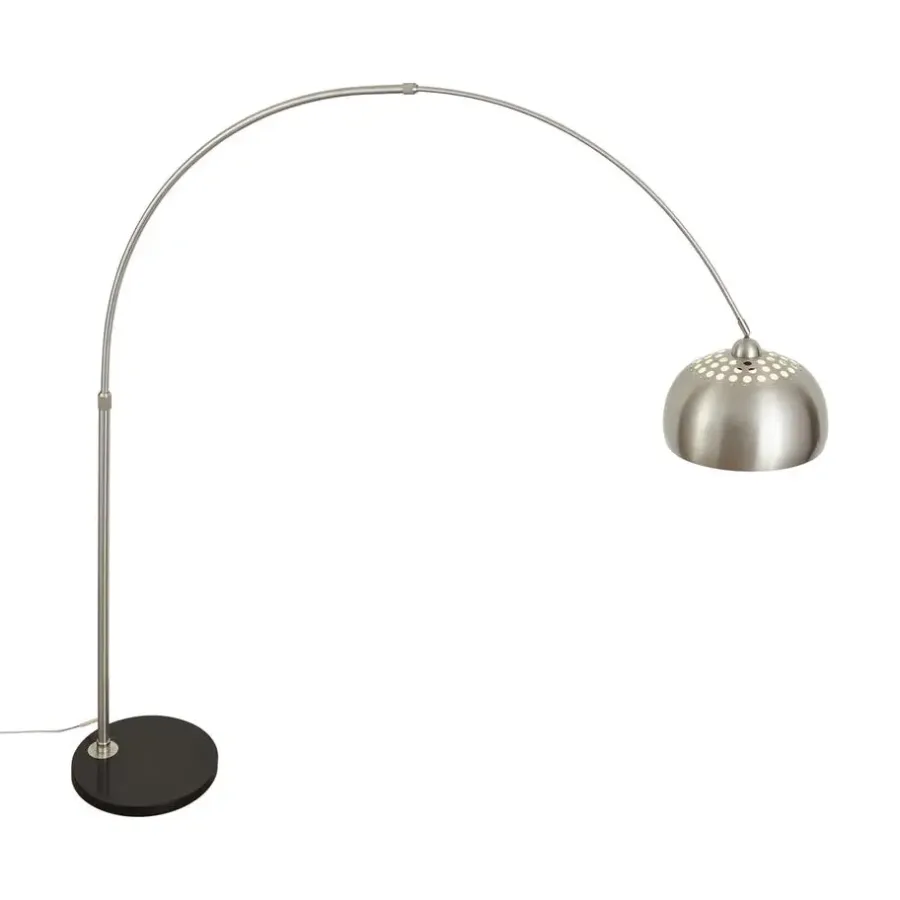 Booglampen-QAZQA booglampen booglamp xxl zilverkleurig e27