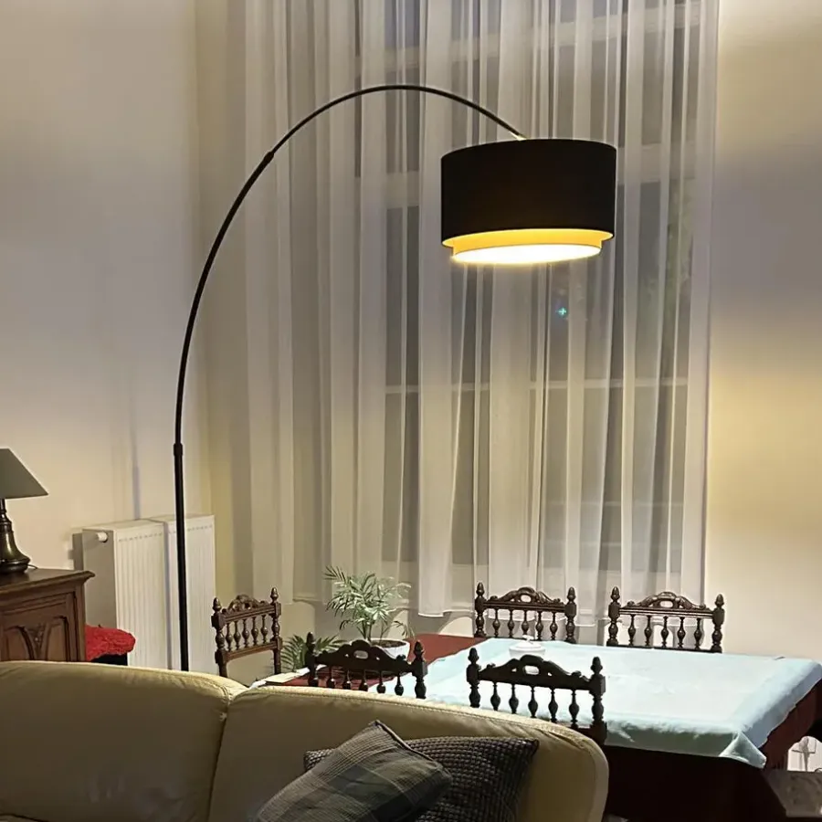 Booglampen-QAZQA booglampen shade-duo zwart e27