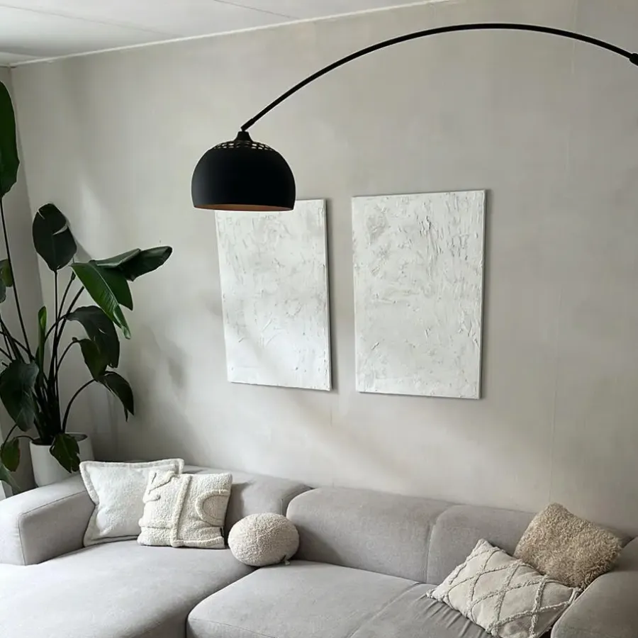 QAZQA booglampen xxl zwart e27