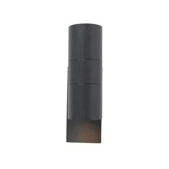 Buitenverlichting|Wandlampen-QAZQA buitenlampen met sensor duo grijs gu10