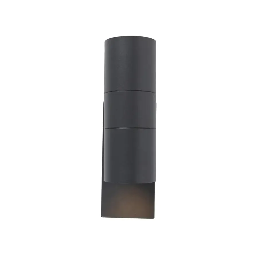 Buitenverlichting|Wandlampen-QAZQA buitenlampen met sensor duo grijs gu10