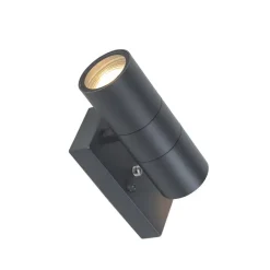 Buitenverlichting|Wandlampen-QAZQA buitenlampen met sensor duo grijs gu10