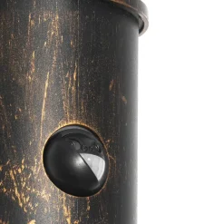 QAZQA buitenlampen met sensor kiki goudkleurig e27