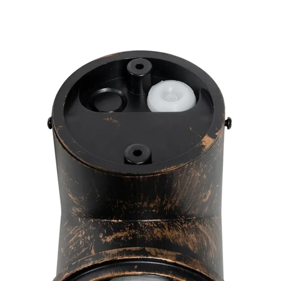 QAZQA buitenlampen met sensor kiki goudkleurig e27