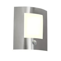 Buitenverlichting|Buitenlampen Met Sensor-QAZQA buitenlampen met sensor emmerald zilverkleurig e27