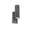 QAZQA buitenlampen met sensor duo grijs gu10
