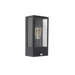 Wandlampen-QAZQA buitenlampen met sensor rotterdam zwart e27