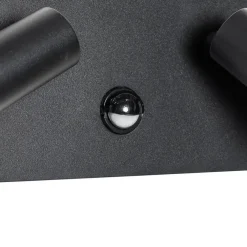 QAZQA buitenlampen met sensor simon zwart geïntegreerde led