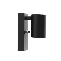 Buitenverlichting|Wandlampen-QAZQA buitenlampen met sensor solo zwart gu10