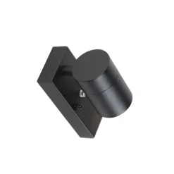 Buitenverlichting|Wandlampen-QAZQA buitenlampen met sensor solo zwart gu10