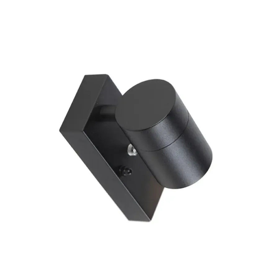 Buitenverlichting|Wandlampen-QAZQA buitenlampen met sensor solo zwart gu10