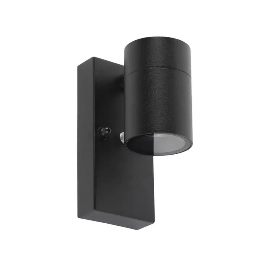 Buitenverlichting|Wandlampen-QAZQA buitenlampen met sensor solo zwart gu10